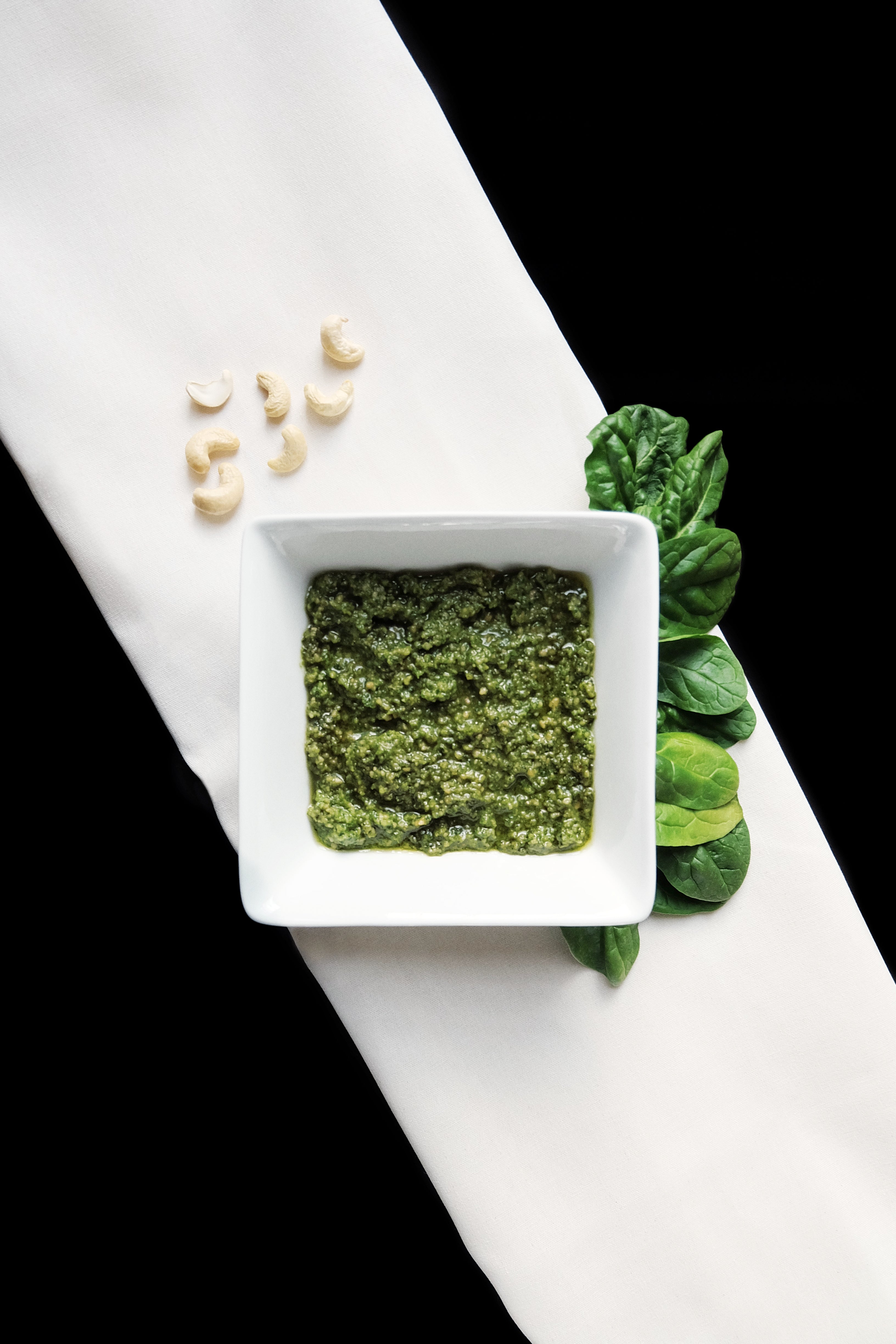 Cashew Basil Spirulina Pesto by Wholefood Chef Tracey Bennett