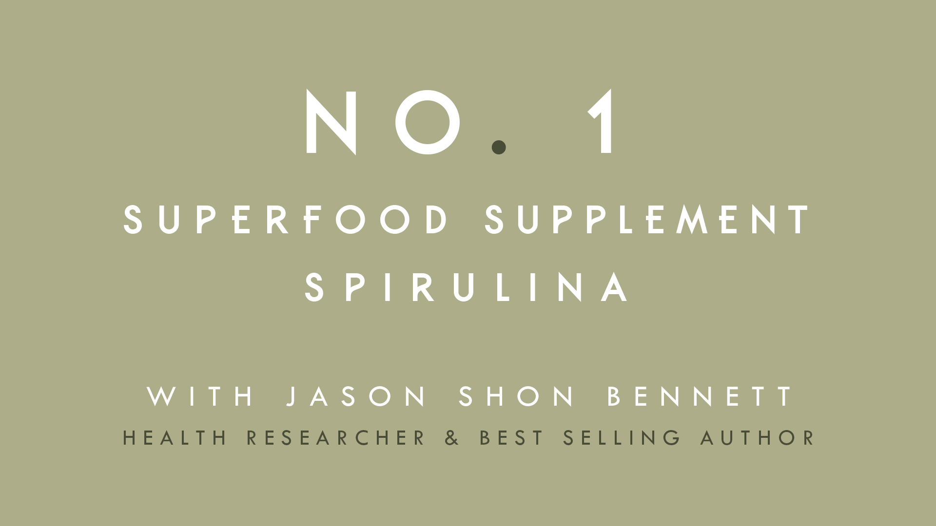 'Why VITUS Spirulina' with Jason Shon Bennett - Continued